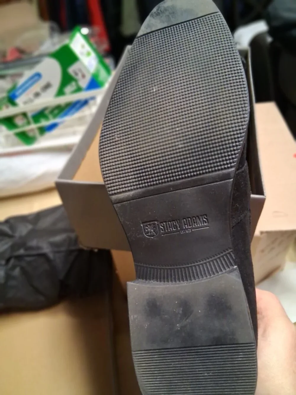 Black suede shoes